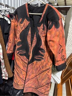 Women’s Original Creation by Moonglam Flame-Pattern Coat